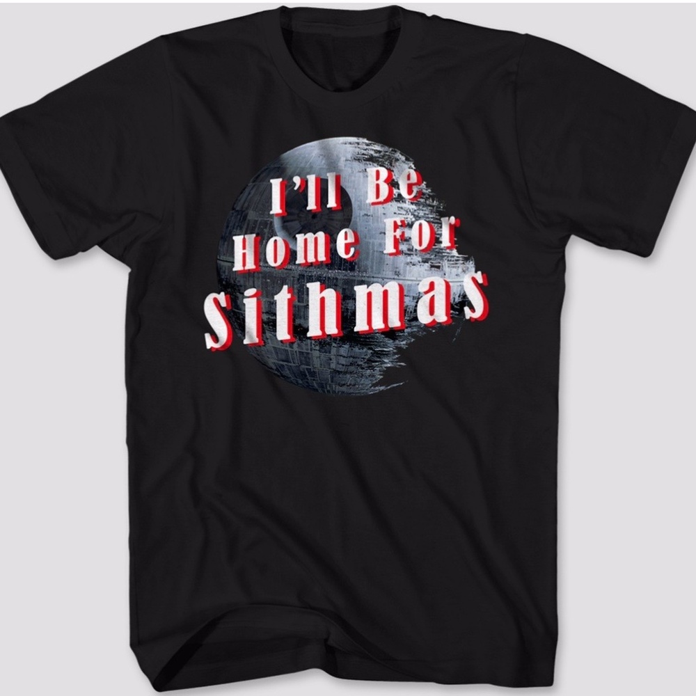 🆕 Star Wars "I'll Be Home For Sithmas" T-Shirt - Picture 1 of 1